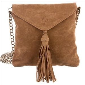 Joie Faux Suede Tassel Crossbody Bag